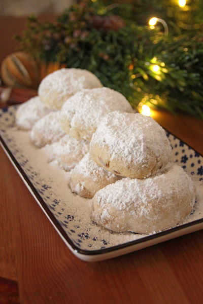 Kourampiedes Kourabiedes Κουραμπιέδες Griechisches Weihnachtsgebäck