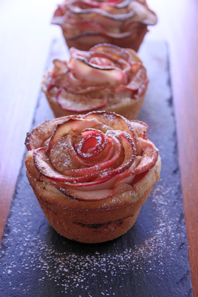 Apfel-Rosen-Muffins